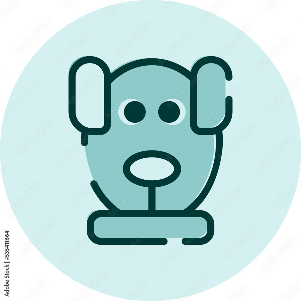 Pet dog, illustration, vector on a white background. Pet dog, illustration, vector on a white background.