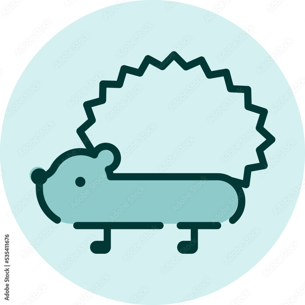 Pet hedgehog, illustration, vector on a white background. Pet hedgehog, illustration, vector on a white background.