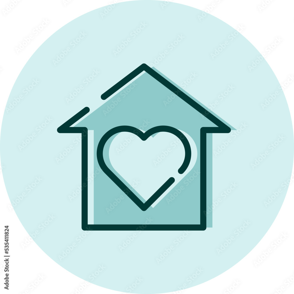 Real estate favorit house, illustration, vector on a white background. Real estate favorit house, illustration, vector on a white background.