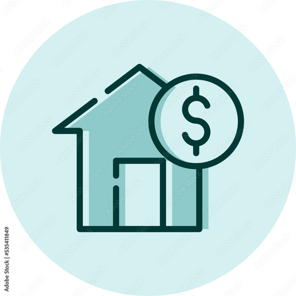 Real estate price, illustration, vector on a white background. Real estate price, illustration, vector on a white background.