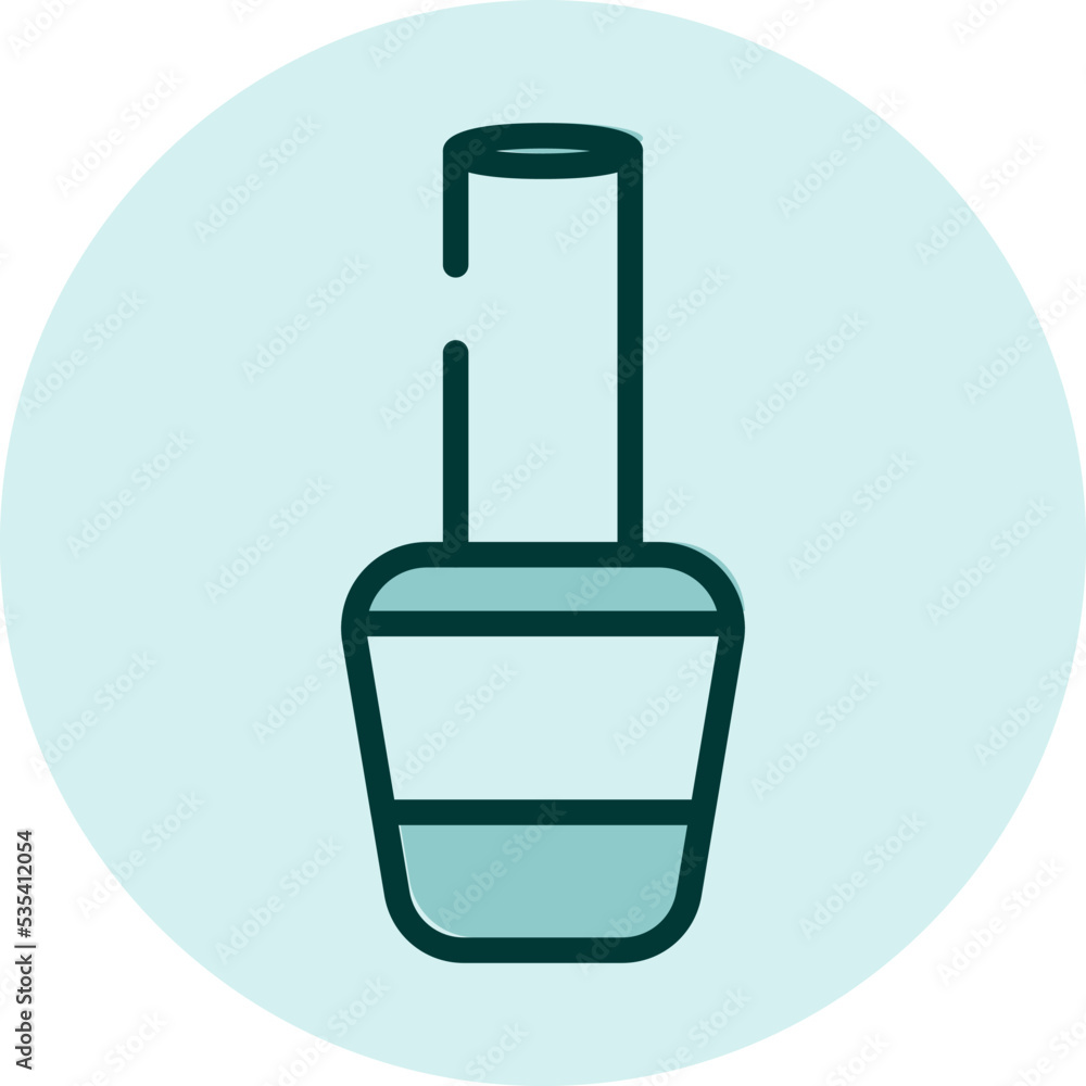 Self care nailpolish, illustration, vector on a white background. Self care nailpolish, illustration, vector on a white background.