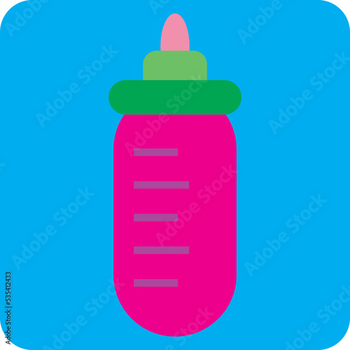 Baby bottle, illustration, vector on a white background.
