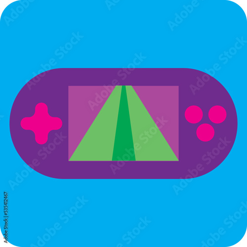 Toy playstation, illustration, vector on a white background.
