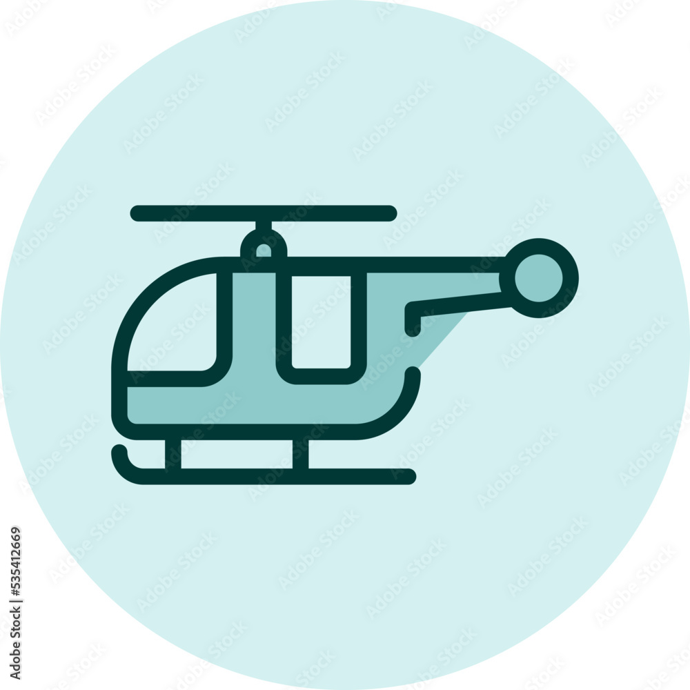 Flying helicopter, illustration, vector on a white background. Flying helicopter, illustration, vector on a white background.
