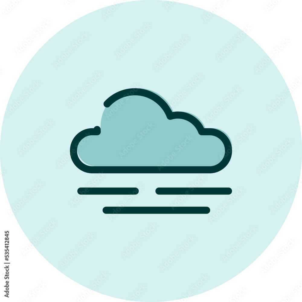 Foggy forecast, illustration, vector on a white background. Foggy forecast, illustration, vector on a white background.
