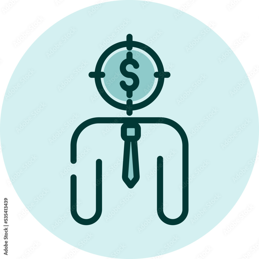 Business head hunt, illustration, vector on a white background. Business head hunt, illustration, vector on a white background.