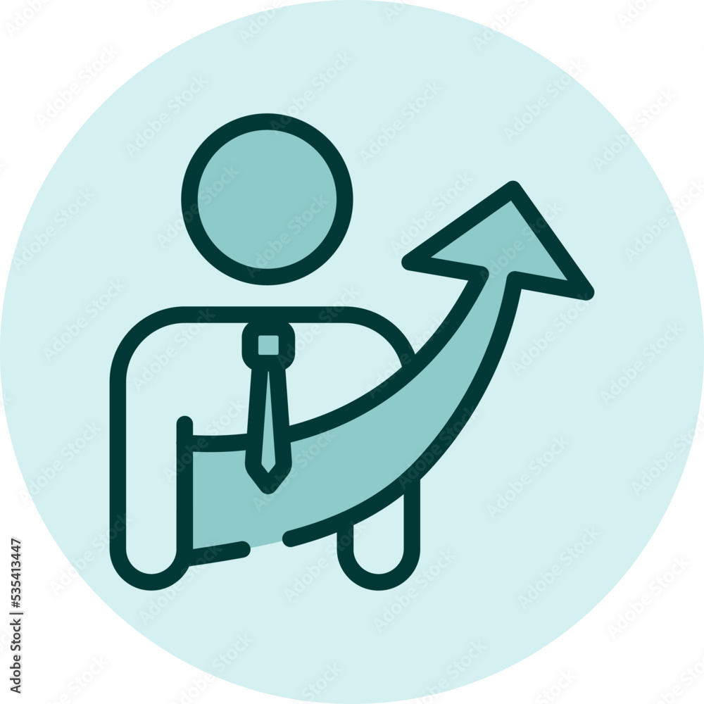 Business career growth, illustration, vector on a white background. Business career growth, illustration, vector on a white background.