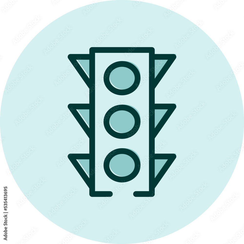 Car traffic light, illustration, vector on a white background. Car traffic light, illustration, vector on a white background.