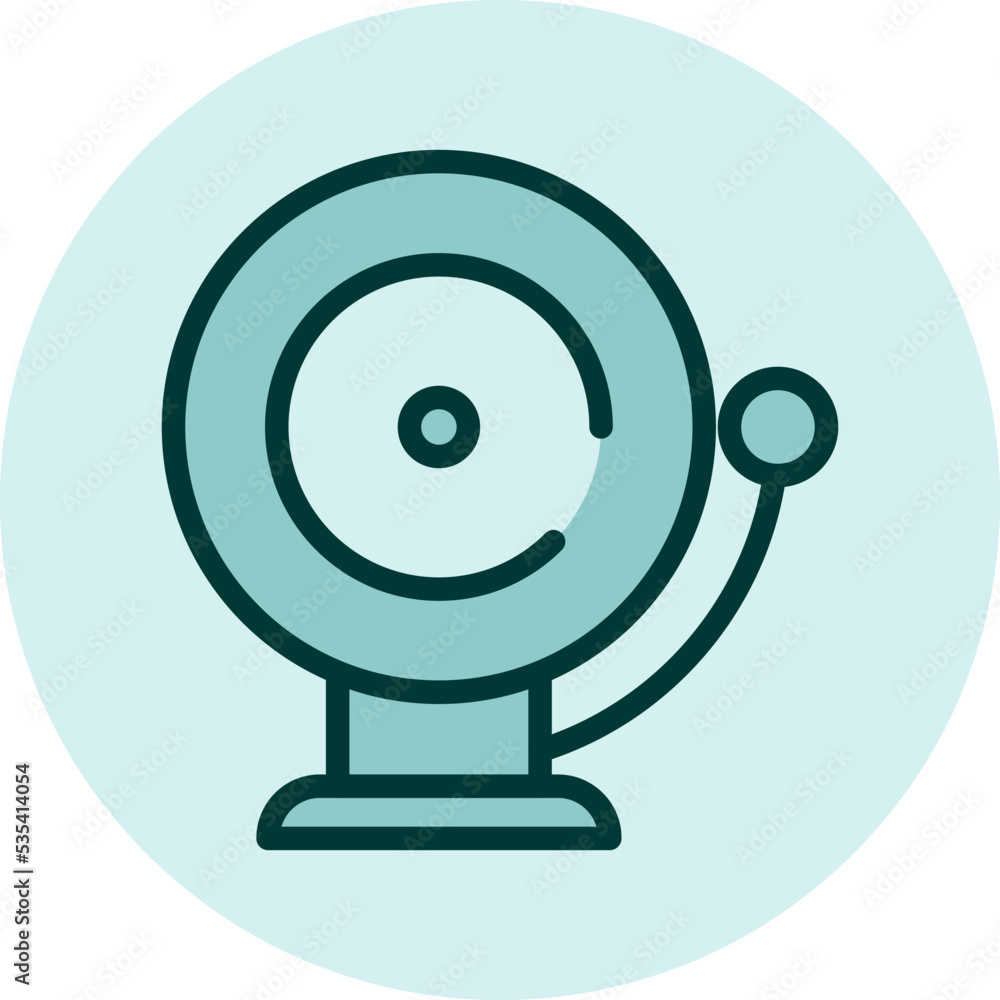 Emergency alarm, illustration, vector on a white background. Emergency alarm, illustration, vector on a white background.