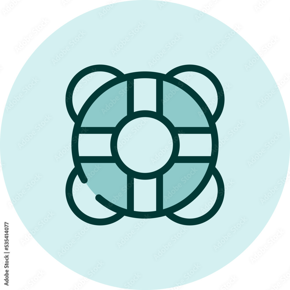 Emergency saving circle, illustration, vector on a white background. Emergency saving circle, illustration, vector on a white background.