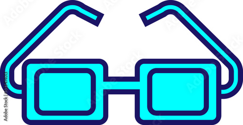 Educative glasses, illustration, vector on a white background.