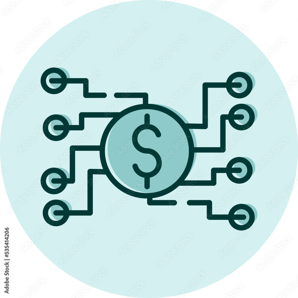 Financial money system, illustration, vector on a white background. Financial money system, illustration, vector on a white background.