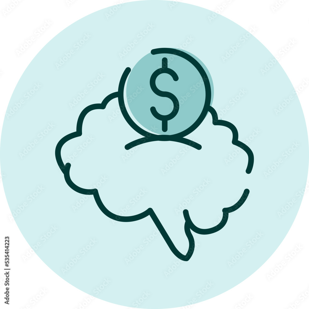 Financial idea, illustration, vector on a white background.