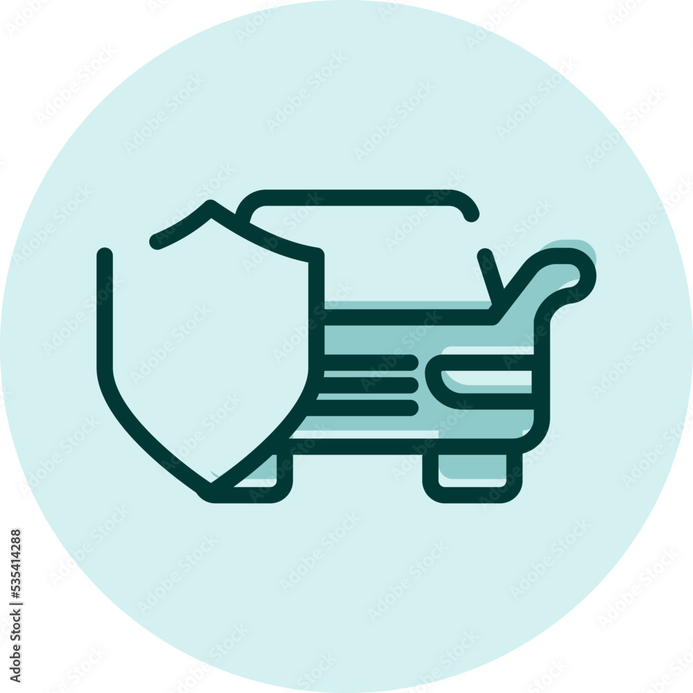 Financial car insurance, illustration, vector on a white background.