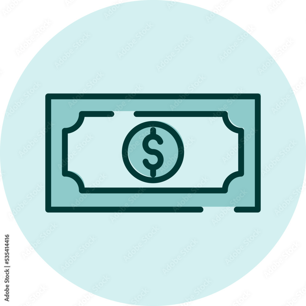 Money bill, illustration, vector on a white background. Money bill, illustration, vector on a white background.