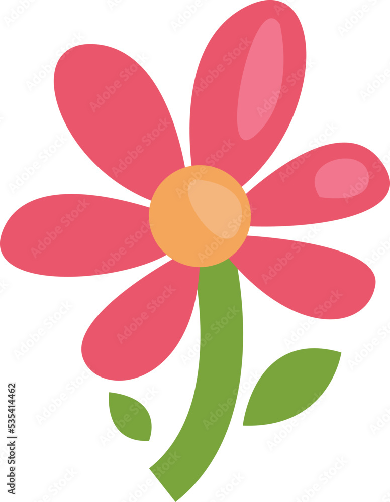Pink delicate flower, illustration, vector on a white background. Pink delicate flower, illustration, vector on a white background.
