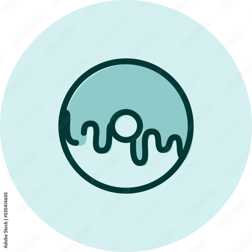 Sweet donut, illustration, vector on a white background. Sweet donut, illustration, vector on a white background.