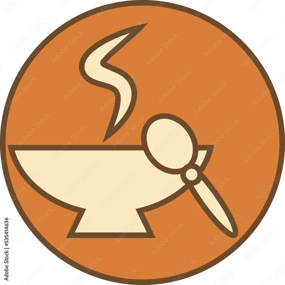 Obraz premium Hot soup, illustration, vector on a white background.