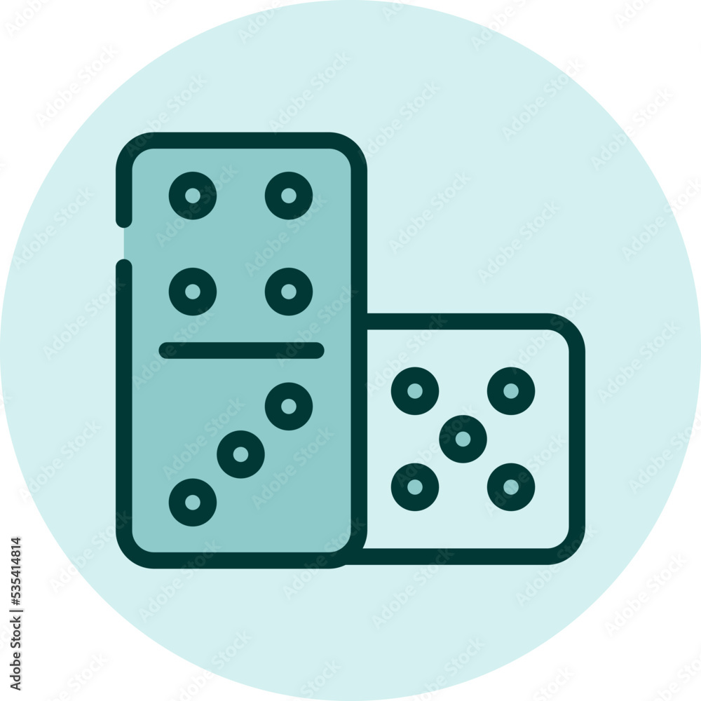 Domino games, illustration, vector on a white background. Domino games, illustration, vector on a white background.