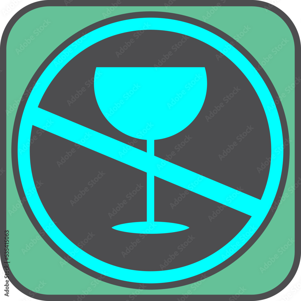 No alcohol, illustration, vector on a white background. No alcohol, illustration, vector on a white background.