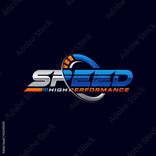 Fast and speed logo template vector image