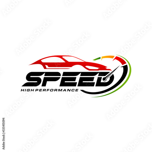 Fast and speed logo template vector image