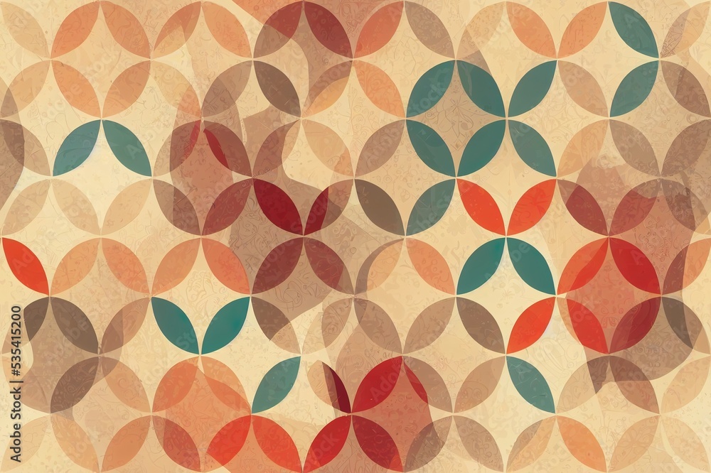 abstract vintage geometric wallpaper pattern seamless background. illustration. High quality illustration