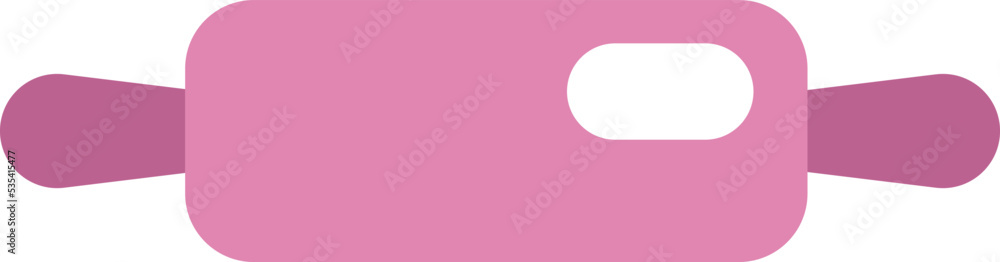 Pink kitchen rolling pin, illustration, vector on a white background. Pink kitchen rolling pin, illustration, vector on a white background.