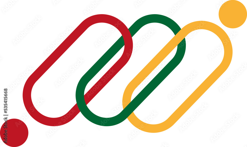 Three diagonal figures logo, illustration, vector on a white background. Three diagonal figures logo, illustration, vector on a white background.