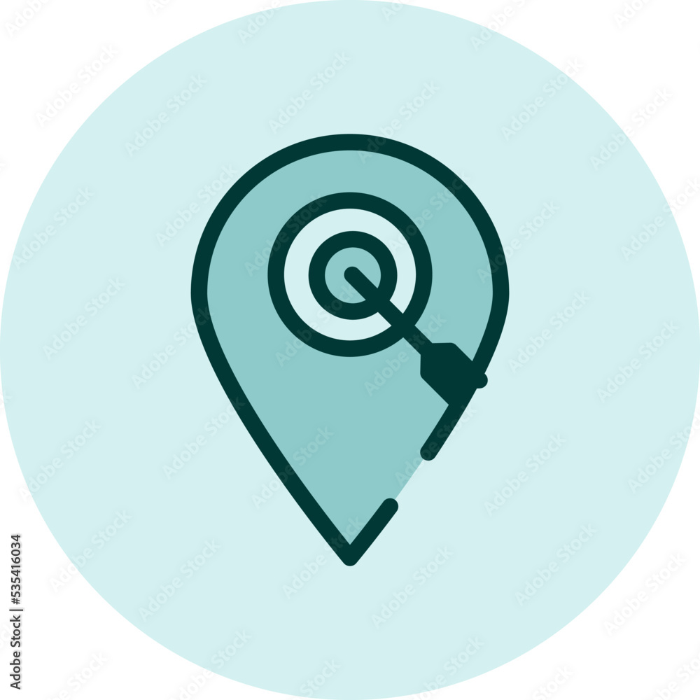 Marketing target, illustration, vector on a white background. Marketing target, illustration, vector on a white background.