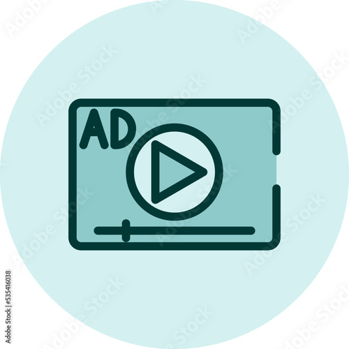 Free Download Marketing video ad, illustration, vector on a white background. - GFXLoad
