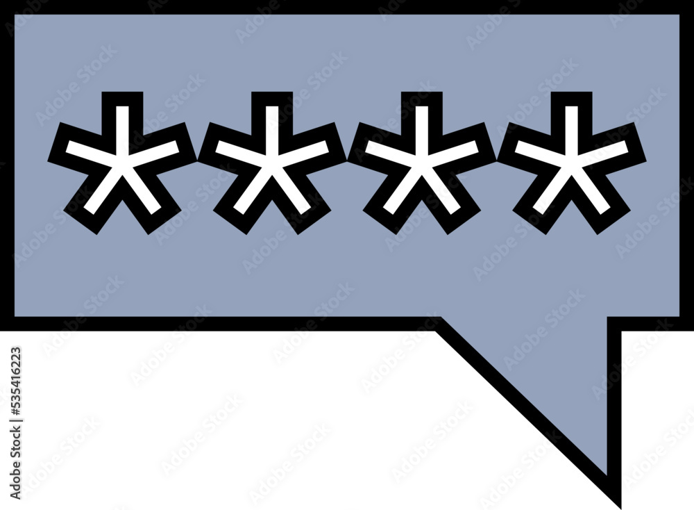 Online security password, illustration, vector on a white background. Online security password, illustration, vector on a white background.