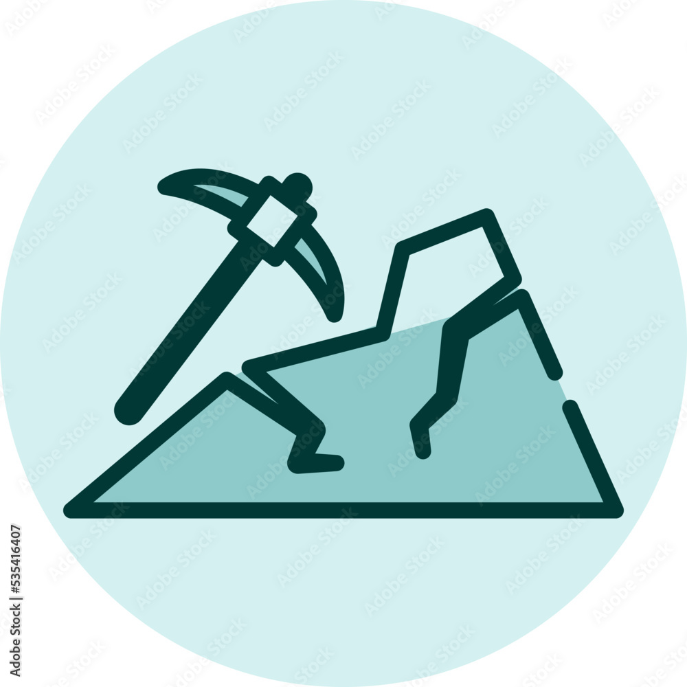 Geology science, illustration, vector on a white background. Geology science, illustration, vector on a white background.