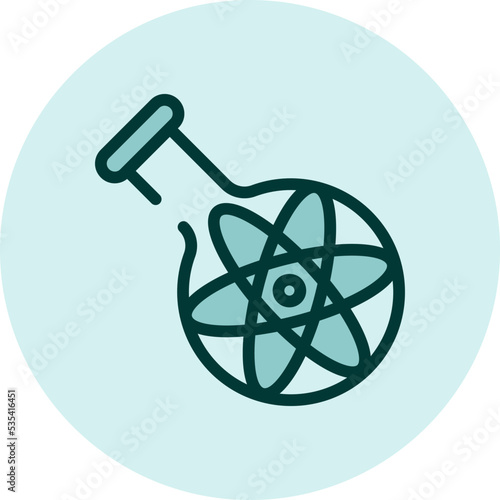 Physiochemistry test, illustration, vector on a white background.