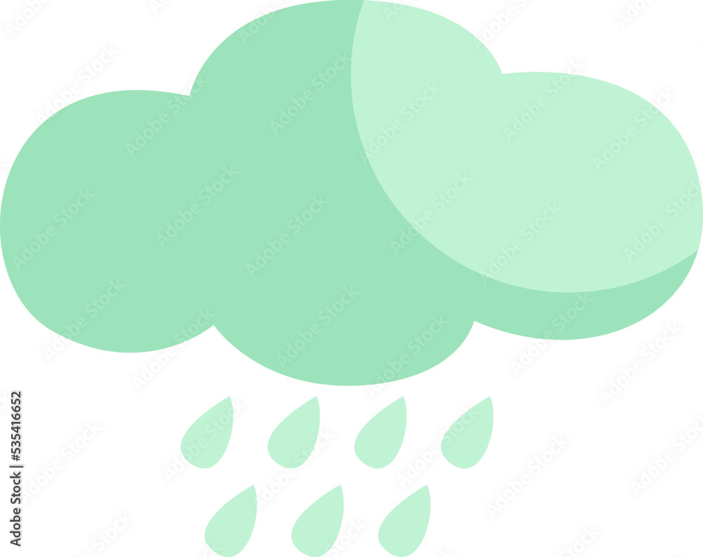 Spring rain, illustration, vector on a white background. Spring rain, illustration, vector on a white background.