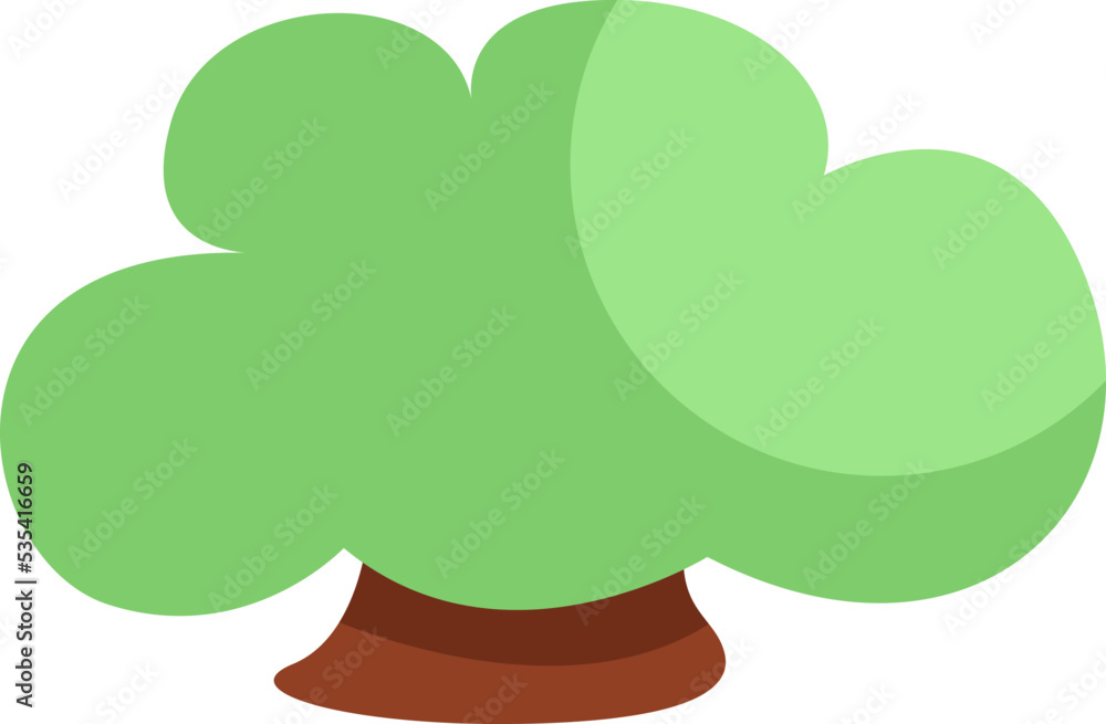 Spring bush, illustration, vector on a white background.