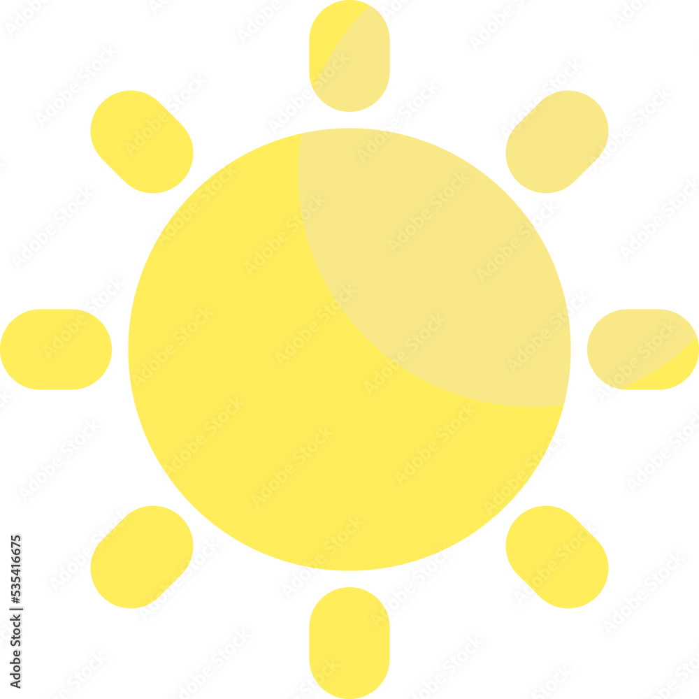 Spring sun, illustration, vector on a white background. Spring sun, illustration, vector on a white background.