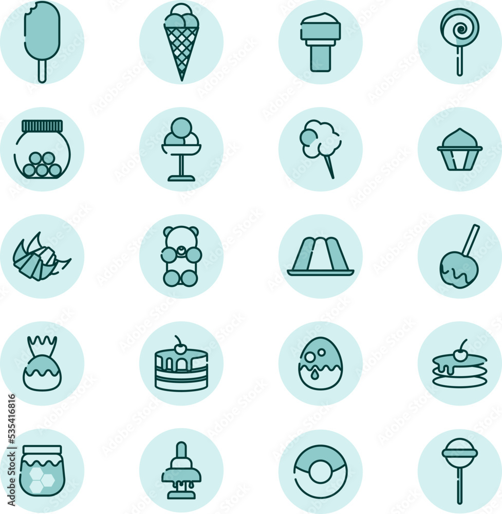 Fototapeta premium Sweet factory, illustration, vector on a white background.