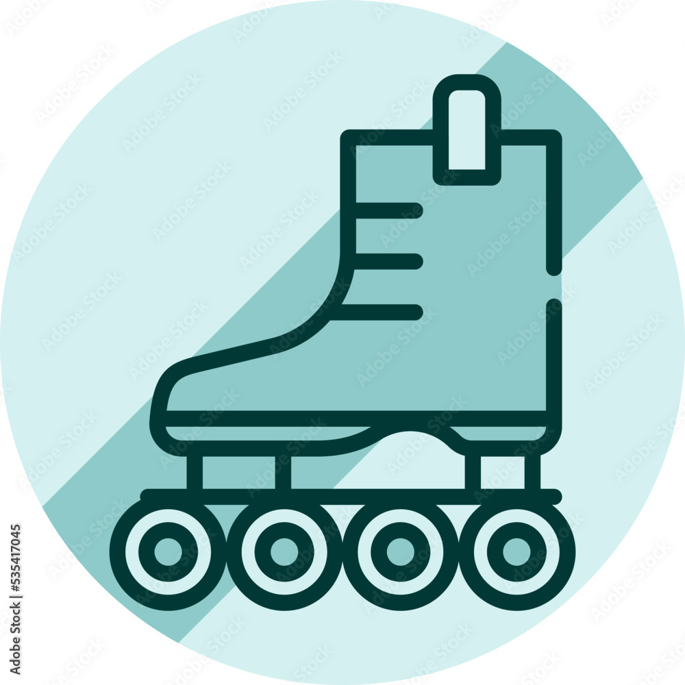 Warning sign no roller skates, illustration, vector on a white background. Warning sign no roller skates, illustration, vector on a white background.