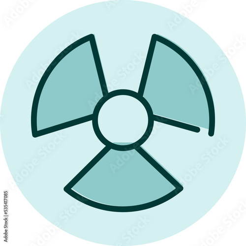 Warning sign dangerous radiation  illustration  vector on a white background.