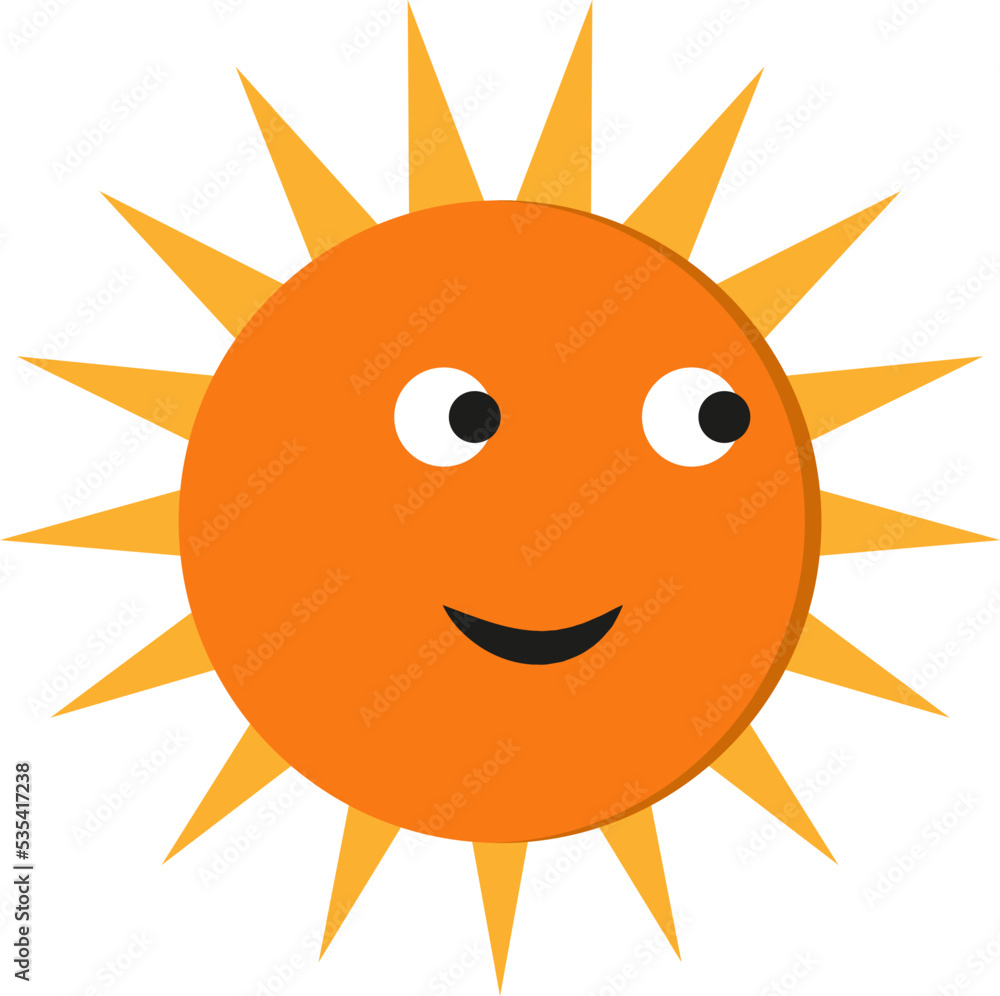 Sunny weather, illustration, vector on a white background. Sunny weather, illustration, vector on a white background.