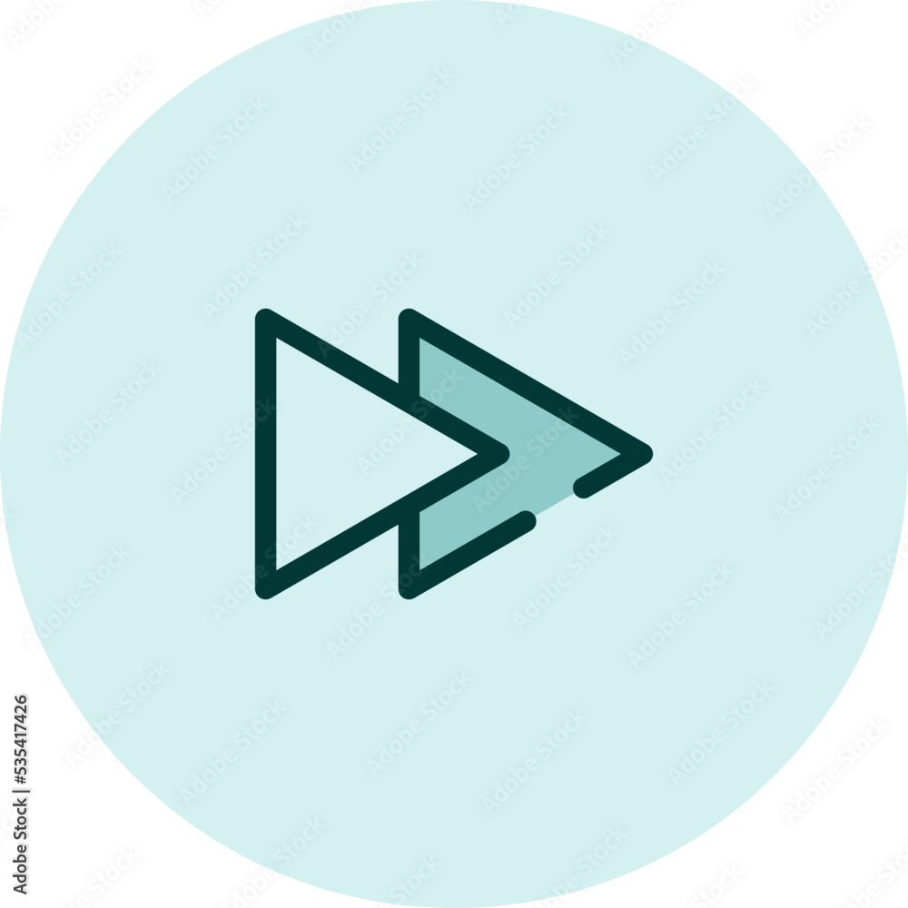 Forward icon, illustration, vector on a white background. Forward icon, illustration, vector on a white background.
