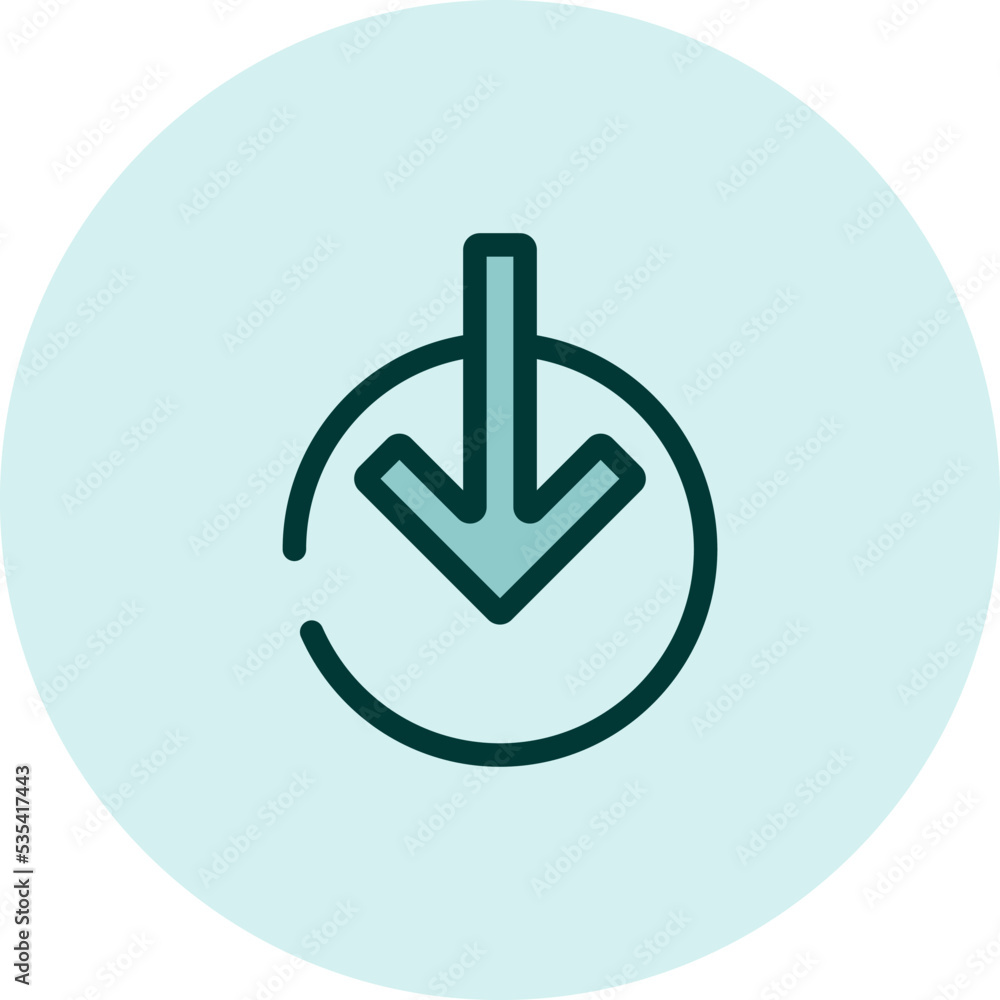 Download icon, illustration, vector on a white background. Download icon, illustration, vector on a white background.