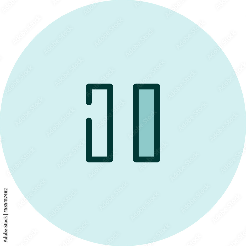 Pause icon, illustration, vector on a white background. Pause icon, illustration, vector on a white background.