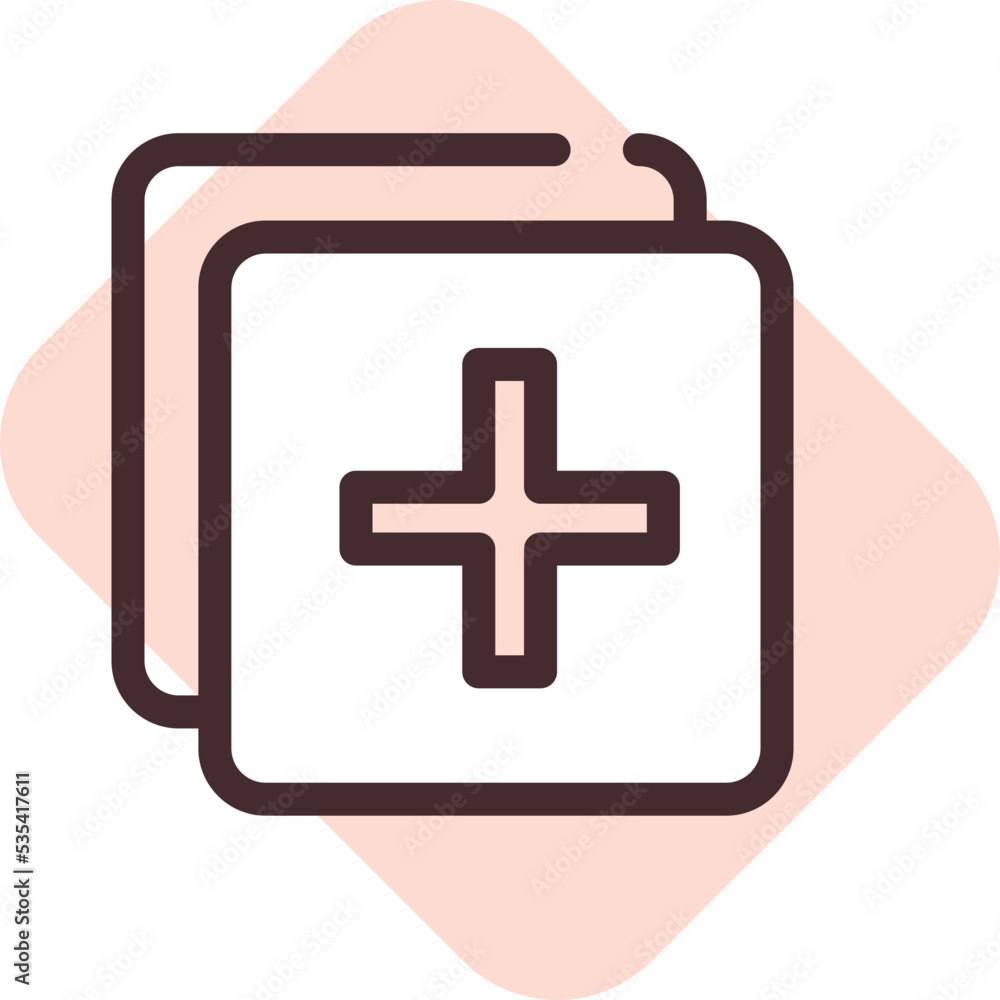 Fototapeta premium Add to save, illustration, vector on a white background.