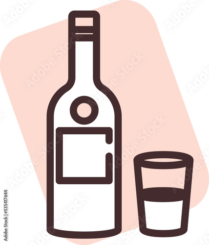 Alcohole icon, illustration, vector on a white background. photo