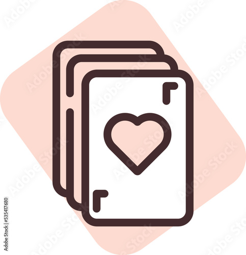 Card game addiction, illustration, vector on a white background.