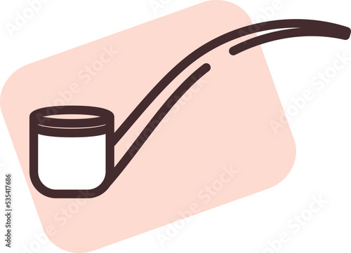 Tobaco addiction, illustration, vector on a white background.