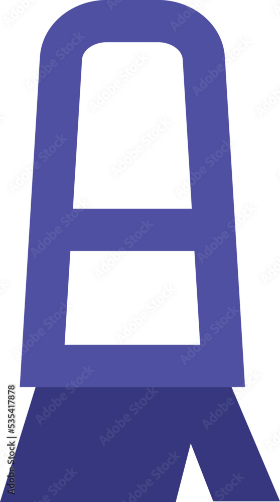 Blue art brush, illustration, vector on a white background. Blue art brush, illustration, vector on a white background.