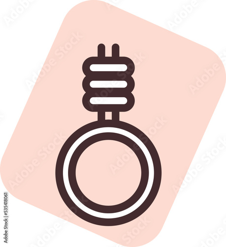 Execution lawsuit, illustration, vector on a white background.